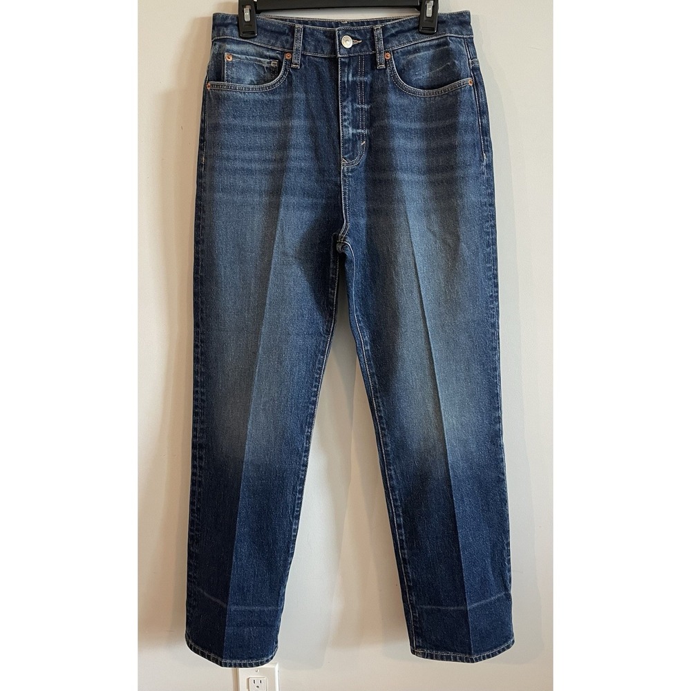 NWOT We The Free Baykan Dark Denim High Rise French Man Slim Jeans Size 30x30